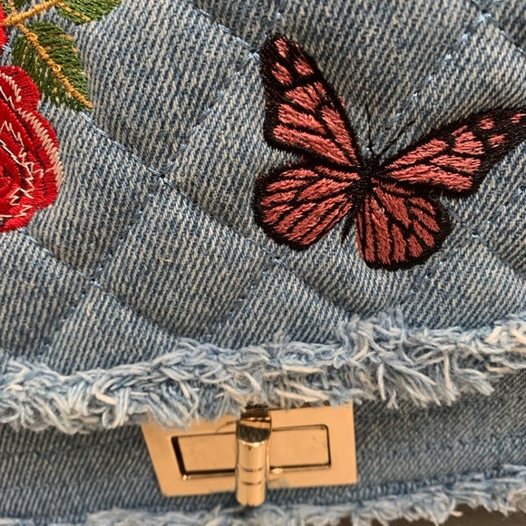 NEW DENIM CHAIN HANDBAG - Picture 4 of 7